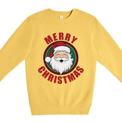 Winter Xmas Snowman Santa Claus Reindeer Merry Christmas Premium Crewneck Sweatshirt