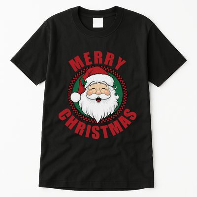 Winter Xmas Snowman Santa Claus Reindeer Merry Christmas Tall T-Shirt