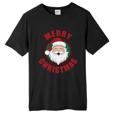 Winter Xmas Snowman Santa Claus Reindeer Merry Christmas Tall Fusion ChromaSoft Performance T-Shirt