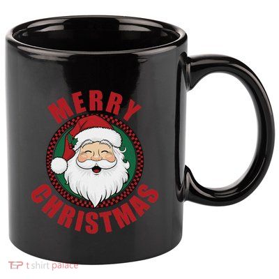 Winter Xmas Snowman Santa Claus Reindeer Merry Christmas 11oz C Handle Ceramic Mug