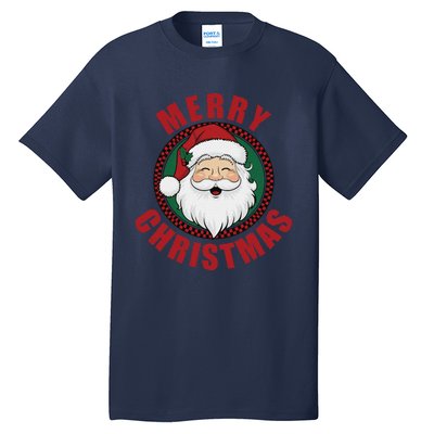 Winter Xmas Snowman Santa Claus Reindeer Merry Christmas Tall T-Shirt