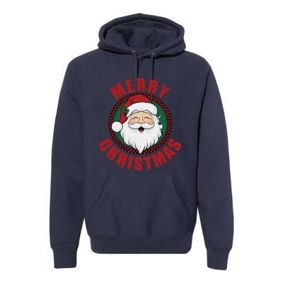 Winter Xmas Snowman Santa Claus Reindeer Merry Christmas Premium Hoodie