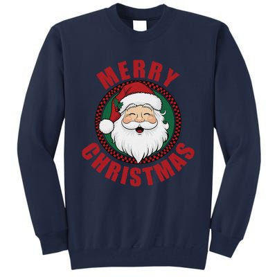 Winter Xmas Snowman Santa Claus Reindeer Merry Christmas Tall Sweatshirt