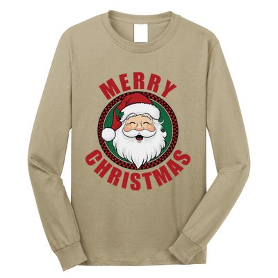 Winter Xmas Snowman Santa Claus Reindeer Merry Christmas Long Sleeve Shirt