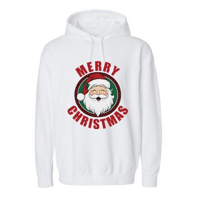 Winter Xmas Snowman Santa Claus Reindeer Merry Christmas Garment-Dyed Fleece Hoodie