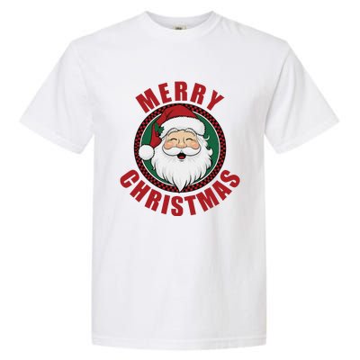 Winter Xmas Snowman Santa Claus Reindeer Merry Christmas Garment-Dyed Heavyweight T-Shirt