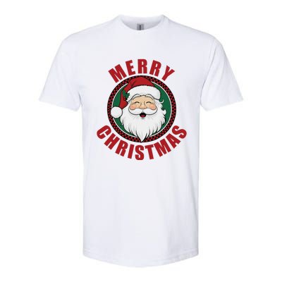 Winter Xmas Snowman Santa Claus Reindeer Merry Christmas Softstyle CVC T-Shirt