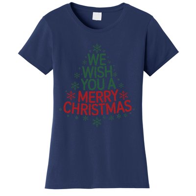 Winter Xmas Snowman Santa Claus Reindeer Merry Christmas Women's T-Shirt