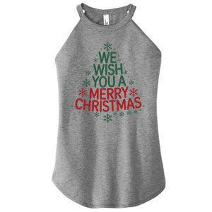 Winter Xmas Snowman Santa Claus Reindeer Merry Christmas Women's Perfect Tri Rocker Tank