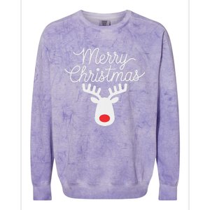 Winter Xmas Snowman Merry Christmas Santa Claus Reindeer Colorblast Crewneck Sweatshirt