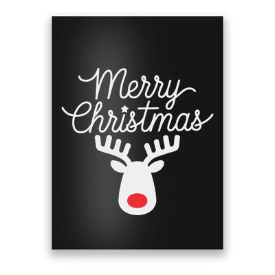Winter Xmas Snowman Merry Christmas Santa Claus Reindeer Poster