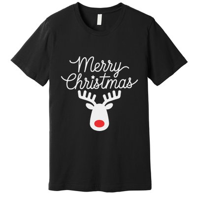 Winter Xmas Snowman Merry Christmas Santa Claus Reindeer Premium T-Shirt