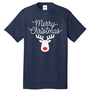 Winter Xmas Snowman Merry Christmas Santa Claus Reindeer Tall T-Shirt