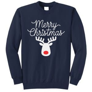 Winter Xmas Snowman Merry Christmas Santa Claus Reindeer Tall Sweatshirt