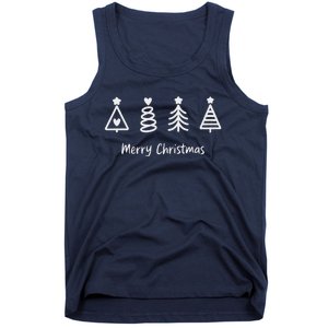 Winter Xmas Snowman Santa Claus Reindeer Merry Christmas Tank Top