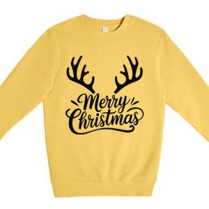 Winter Xmas Snowman Merry Christmas Santa Claus Reindeer Premium Crewneck Sweatshirt