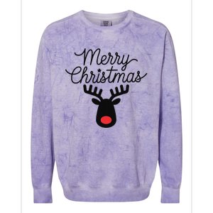 Winter Xmas Snowman Merry Christmas Santa Claus Reindeer Colorblast Crewneck Sweatshirt