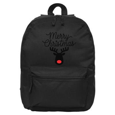 Winter Xmas Snowman Merry Christmas Santa Claus Reindeer 16 in Basic Backpack