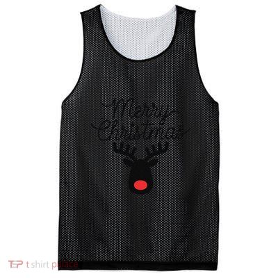 Winter Xmas Snowman Merry Christmas Santa Claus Reindeer Mesh Reversible Basketball Jersey Tank