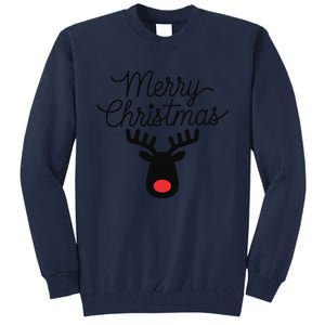 Winter Xmas Snowman Merry Christmas Santa Claus Reindeer Tall Sweatshirt