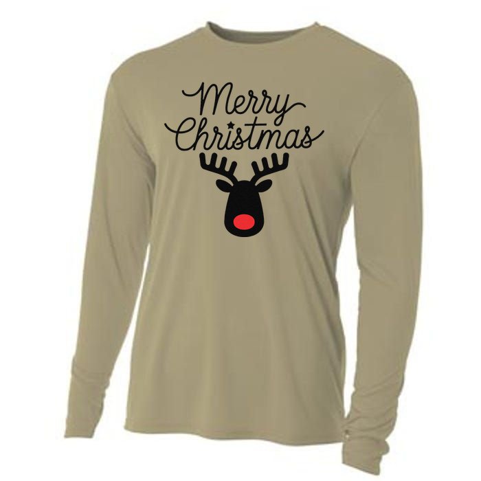 Winter Xmas Snowman Merry Christmas Santa Claus Reindeer Cooling Performance Long Sleeve Crew