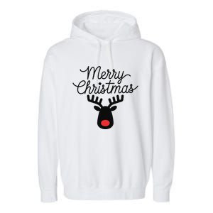 Winter Xmas Snowman Merry Christmas Santa Claus Reindeer Garment-Dyed Fleece Hoodie