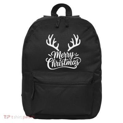 Winter Xmas Snowman Merry Christmas Santa Claus Reindeer 16 in Basic Backpack