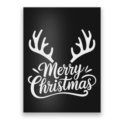 Winter Xmas Snowman Merry Christmas Santa Claus Reindeer Poster
