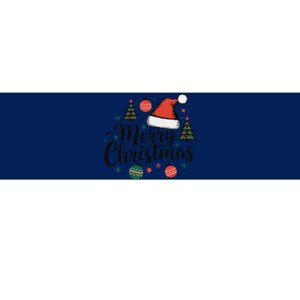 Winter Xmas Snowman Santa Claus Reindeer Merry Christmas Bumper Sticker