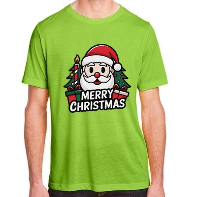 Winter Xmas Snowman Santa Claus Reindeer Merry Christmas Adult ChromaSoft Performance T-Shirt