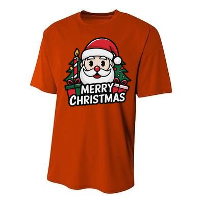 Winter Xmas Snowman Santa Claus Reindeer Merry Christmas Performance Sprint T-Shirt