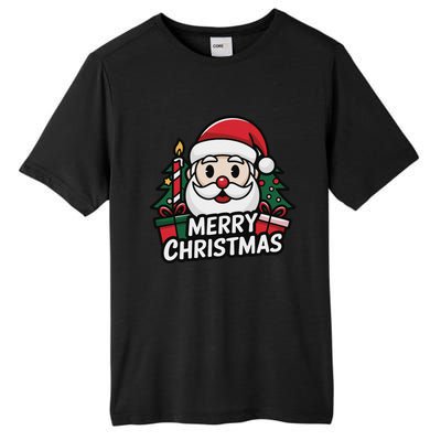 Winter Xmas Snowman Santa Claus Reindeer Merry Christmas Tall Fusion ChromaSoft Performance T-Shirt