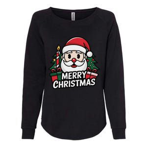 Winter Xmas Snowman Santa Claus Reindeer Merry Christmas Womens California Wash Sweatshirt