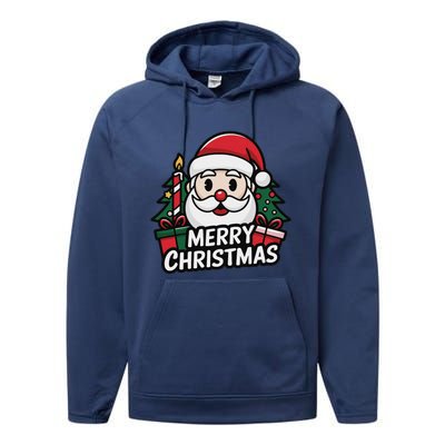 Winter Xmas Snowman Santa Claus Reindeer Merry Christmas Performance Fleece Hoodie