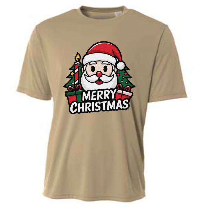 Winter Xmas Snowman Santa Claus Reindeer Merry Christmas Cooling Performance Crew T-Shirt