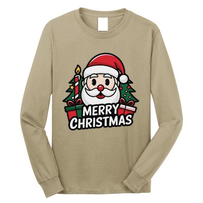 Winter Xmas Snowman Santa Claus Reindeer Merry Christmas Long Sleeve Shirt