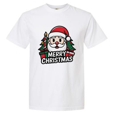 Winter Xmas Snowman Santa Claus Reindeer Merry Christmas Garment-Dyed Heavyweight T-Shirt