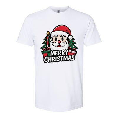 Winter Xmas Snowman Santa Claus Reindeer Merry Christmas Softstyle CVC T-Shirt