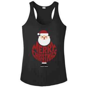 Winter Xmas Snowman Santa Claus Reindeer Merry Christmas Ladies PosiCharge Competitor Racerback Tank