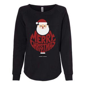 Winter Xmas Snowman Santa Claus Reindeer Merry Christmas Womens California Wash Sweatshirt