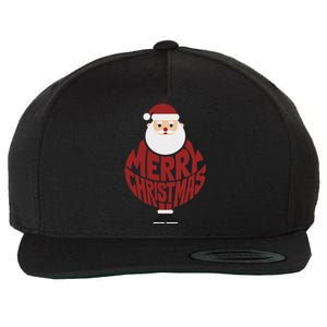 Winter Xmas Snowman Santa Claus Reindeer Merry Christmas Wool Snapback Cap