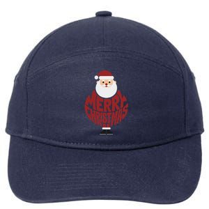 Winter Xmas Snowman Santa Claus Reindeer Merry Christmas 7-Panel Snapback Hat