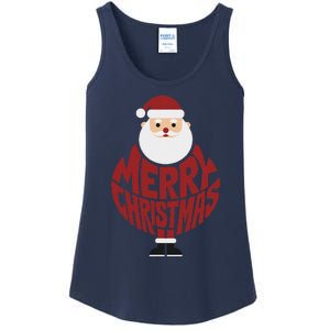 Winter Xmas Snowman Santa Claus Reindeer Merry Christmas Ladies Essential Tank