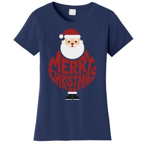 Winter Xmas Snowman Santa Claus Reindeer Merry Christmas Women's T-Shirt