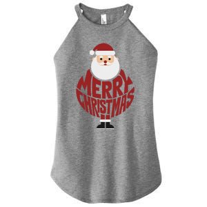 Winter Xmas Snowman Santa Claus Reindeer Merry Christmas Women's Perfect Tri Rocker Tank