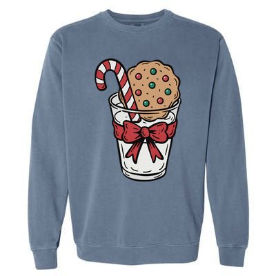 Winter Xmas Snowman Santa Claus Reindeer Merry Christmas Garment-Dyed Sweatshirt