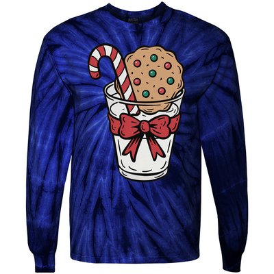 Winter Xmas Snowman Santa Claus Reindeer Merry Christmas Tie-Dye Long Sleeve Shirt