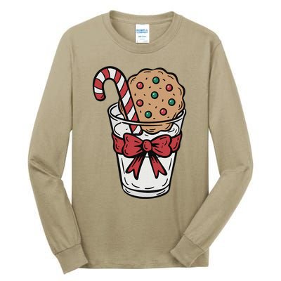 Winter Xmas Snowman Santa Claus Reindeer Merry Christmas Tall Long Sleeve T-Shirt