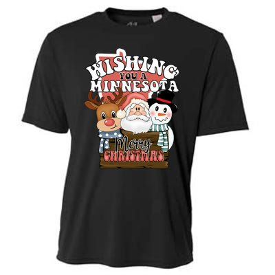 Wishing You A Minnesota Merry Christmas Long Sleeve Cooling Performance Crew T-Shirt