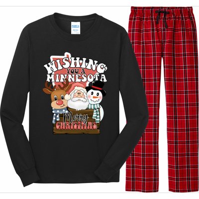 Wishing You A Minnesota Merry Christmas Long Sleeve Long Sleeve Pajama Set